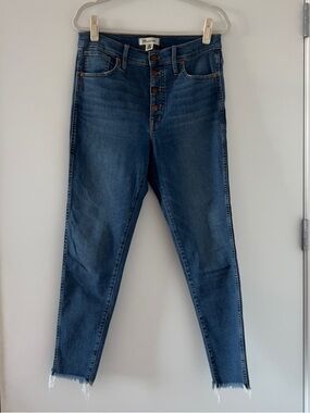 Madewell 10” High-Rise Button-Fly Skinny Jeans - Medium Wash